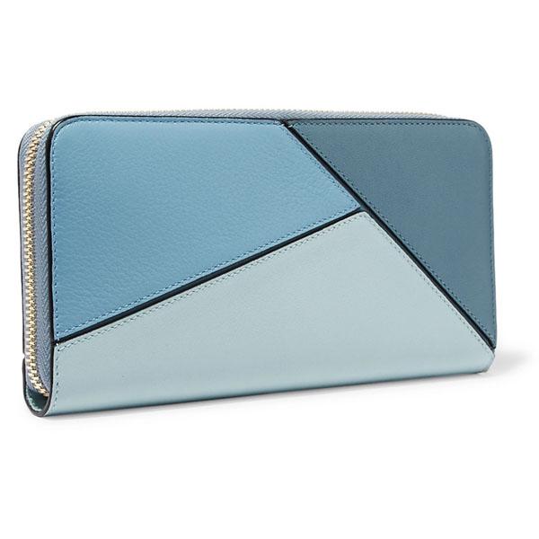 LOEWE財布 スーパーコピー PUZZLEラウンドジップ長財布 Blue 122N96.F15